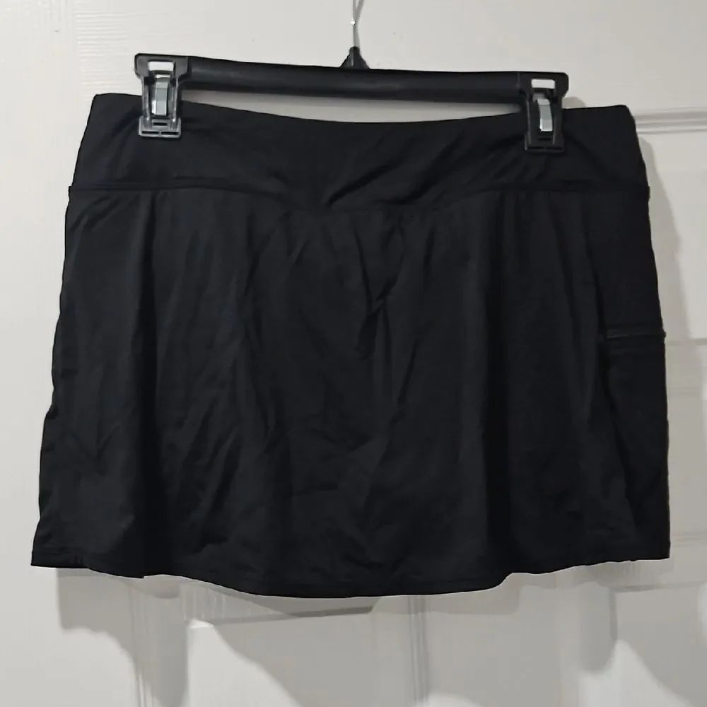 Beach House Black Swim Top with Navy Logo
